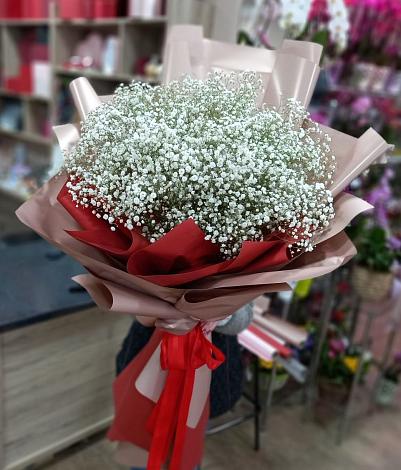 Букет цветов из: Гипсофила в Спицевке