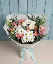 Букет цветов из:  Розы, Лизиантусы и Хризантемы в Спицевке