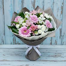 Букет цветов из:  Герберы, Альстромерии и Хризантемы в Спицевке