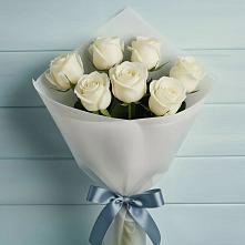 Букет 7 Белых роз Эдлесс Лав в Спицевке
