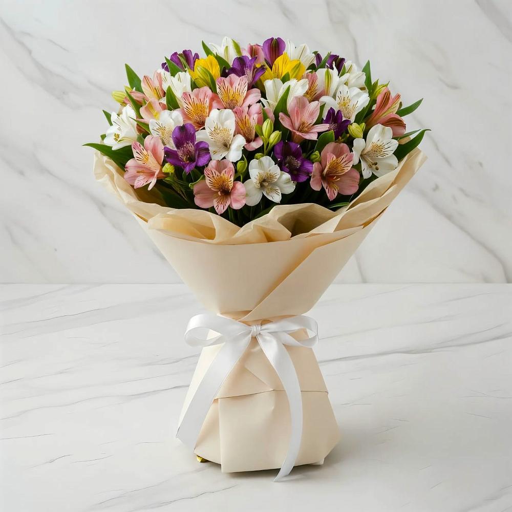 Букет цветов из: Альстромерии в Спицевке