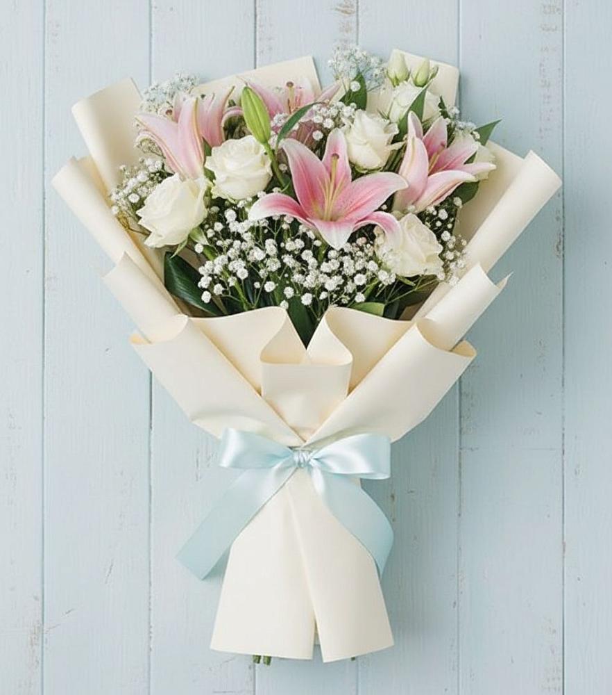 Букет цветов из: Лилии в Спицевке