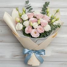 Букет цветов из:  Лизиантусы #REPLACE_PRED# Спицевке