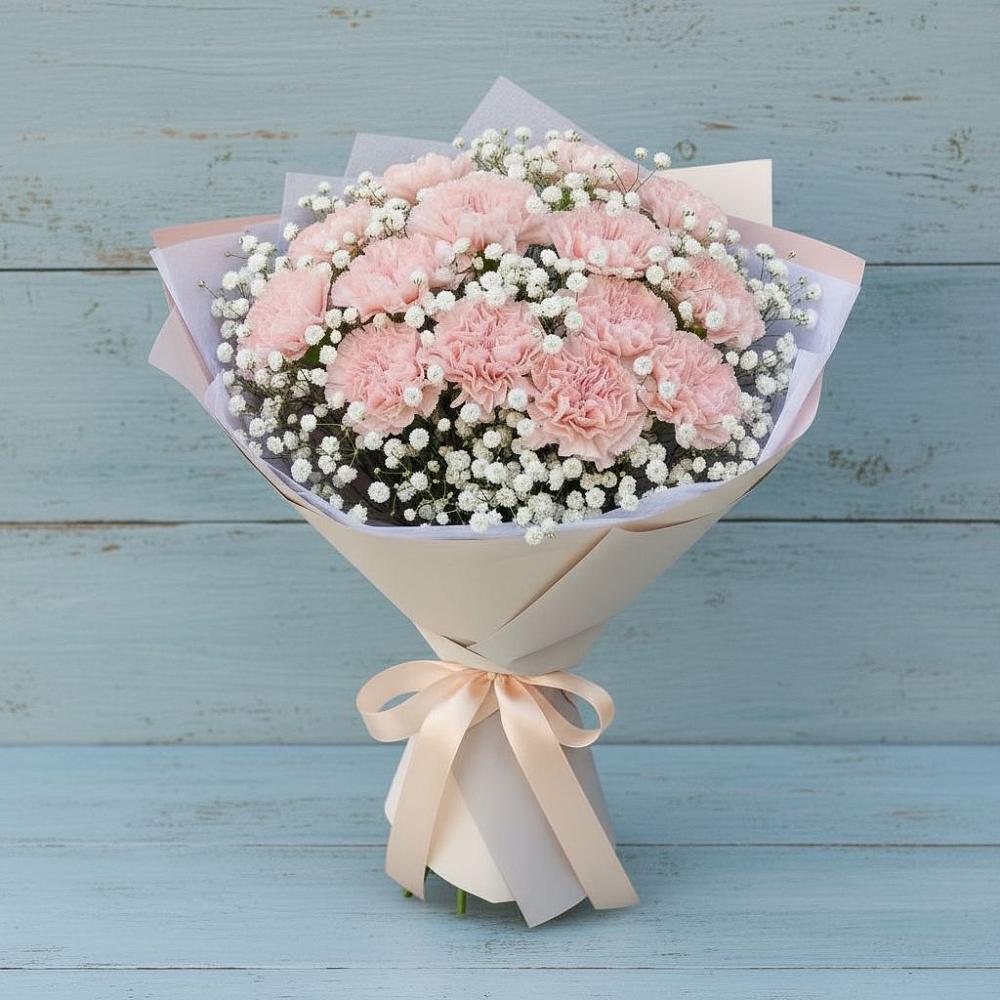 Букет цветов из: Гвоздики в Спицевке