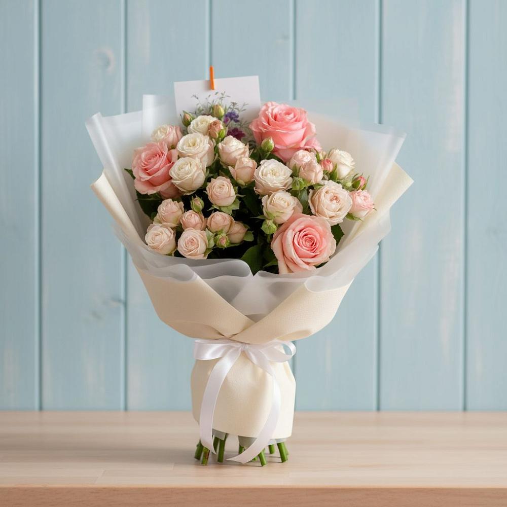 Букет цветов из: Розы в Спицевке