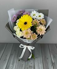 Букет цветов из:  Розы, Герберы и Хризантемы в Спицевке