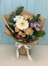 Букет цветов из:  Герберы и Хризантемы в Спицевке