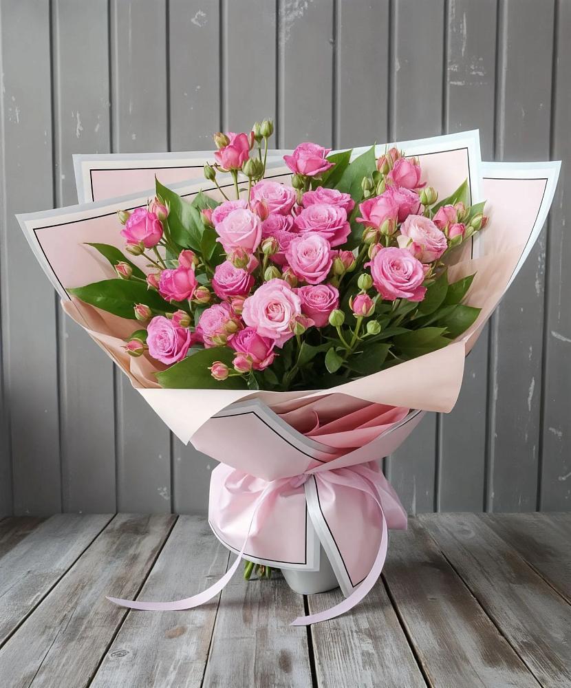Букет Розовый кустик в Спицевке