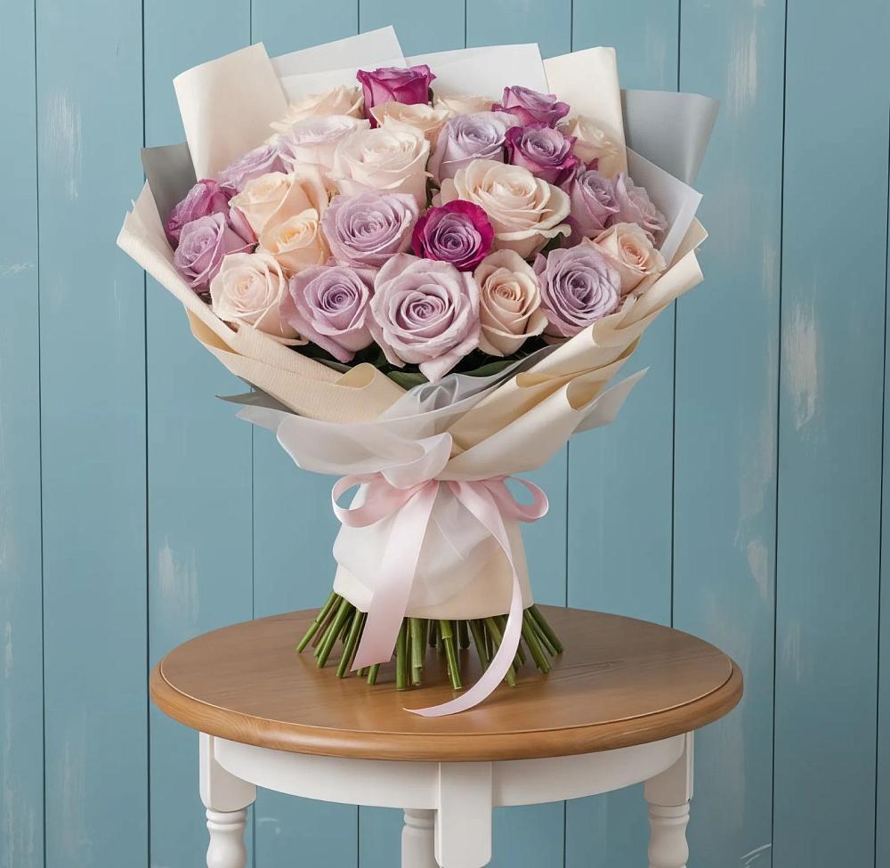 Букет цветов из: Розы в Спицевке