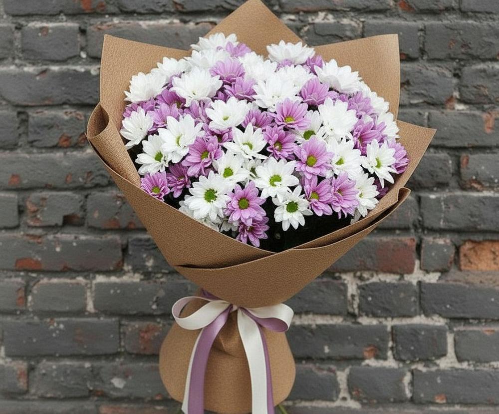 Букет цветов из: Хризантемы в Спицевке