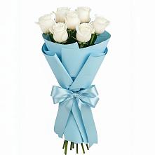 Букет 7 белых роз Проуд в Спицевке