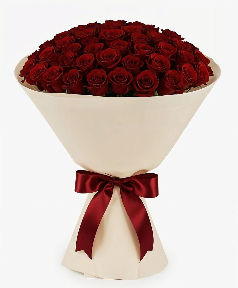 Букет 101 Бордовая роза Блэк Бакарра в Спицевке